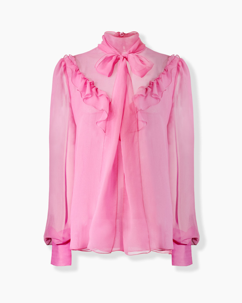 Chiffon Turtleneck with Bow 1