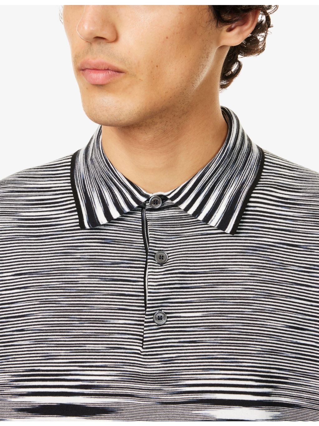 Striped Short-Sleeves Cotton-Knit Polo Shirt - 5