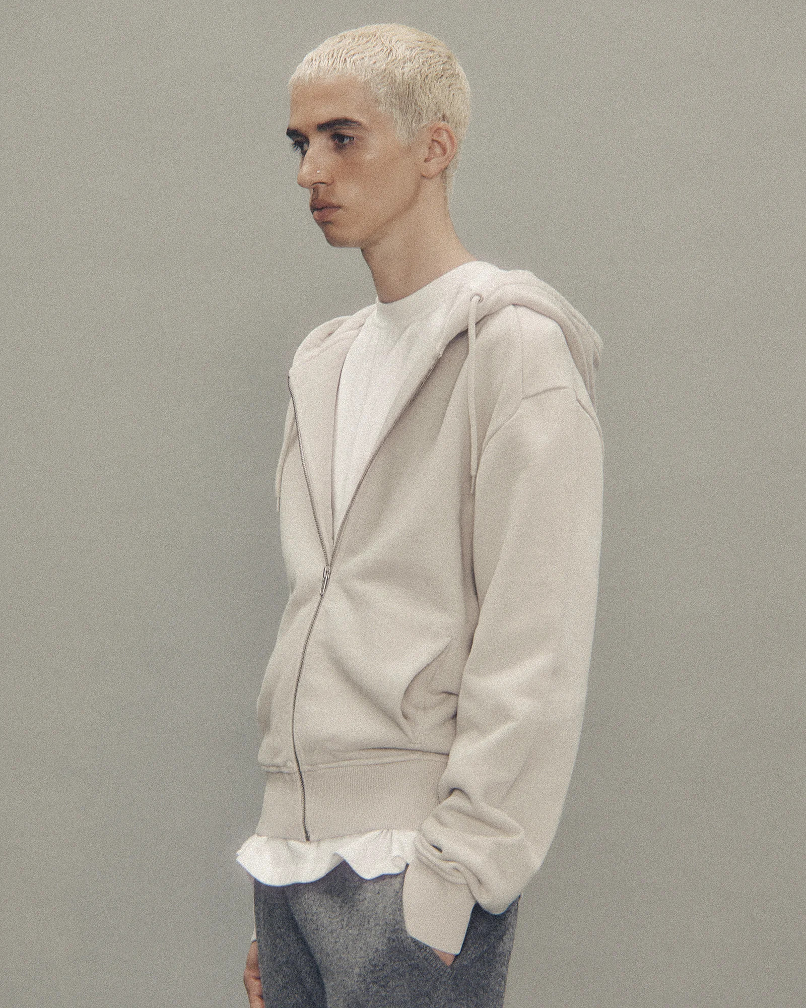 SLIM ZIP UP OFF WHITE - 3