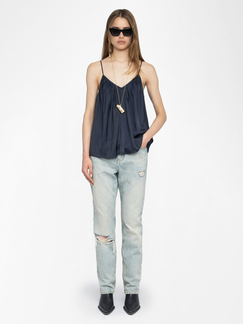 Zadig & Voltaire Cym Satin Pleated Camisole outlook
