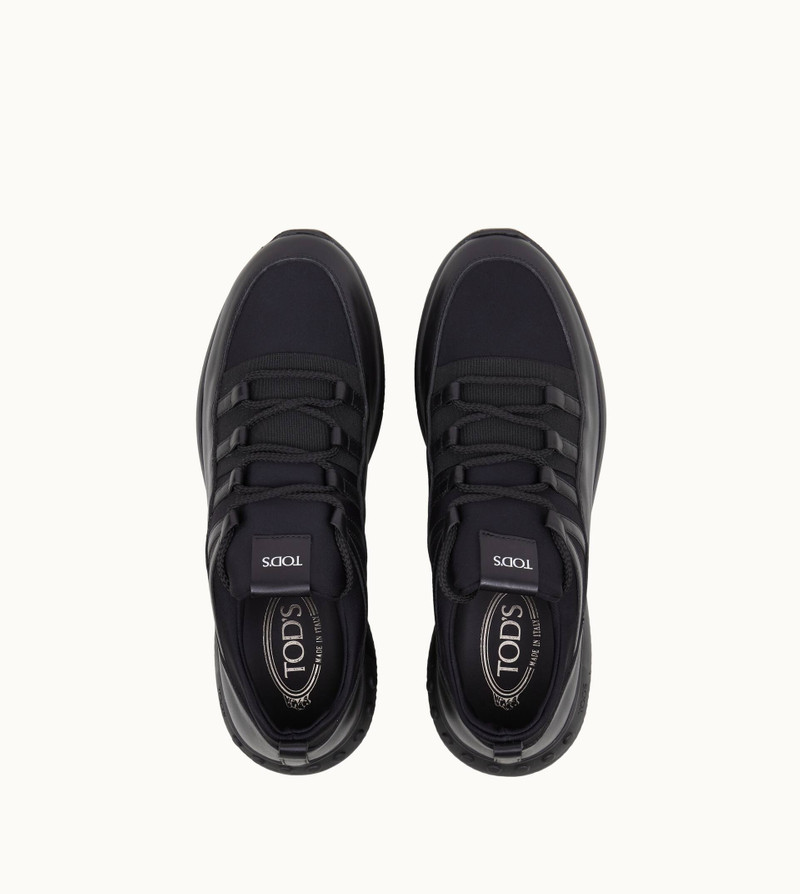 NO_CODE 01 IN LEATHER AND SCUBA FABRIC - BLACK 3