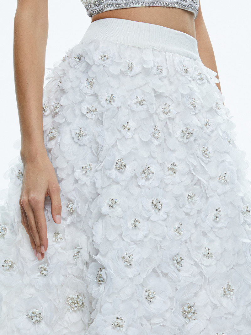 EARLA HIGH WAISTED FLORAL EMBELLISHED SKIRT 5