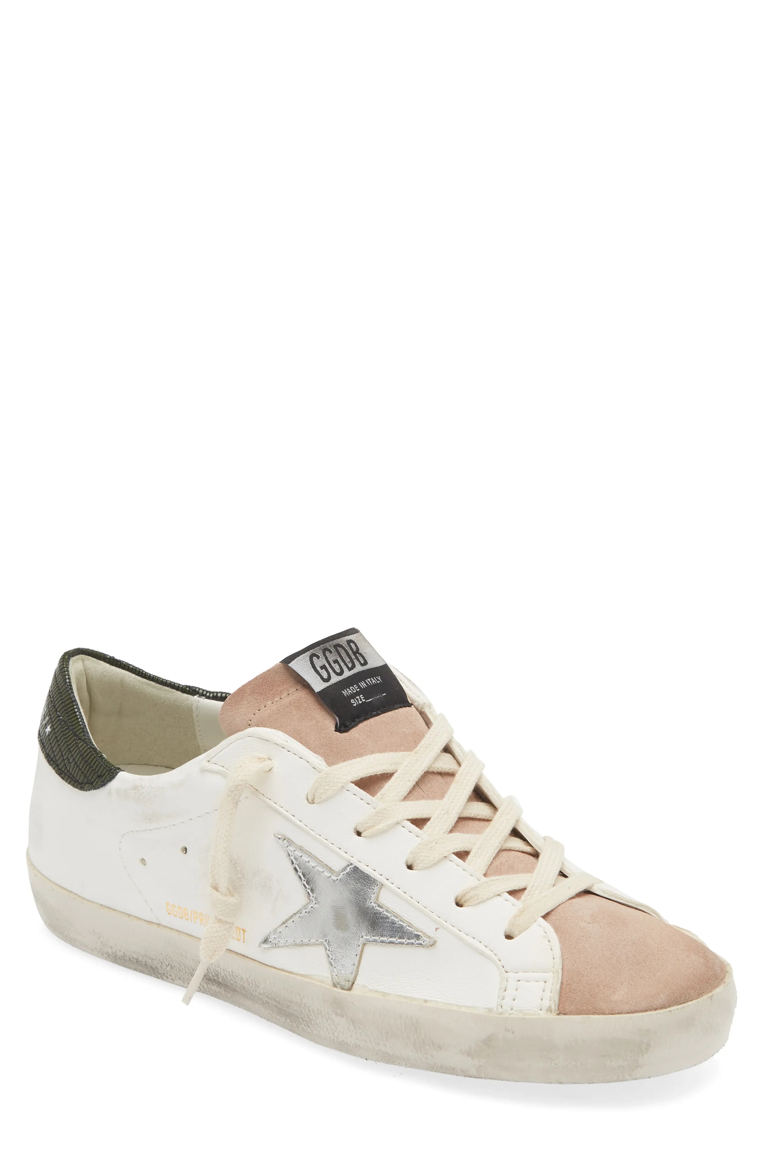 Super-Star Low Top Sneaker in White/Silver - 1