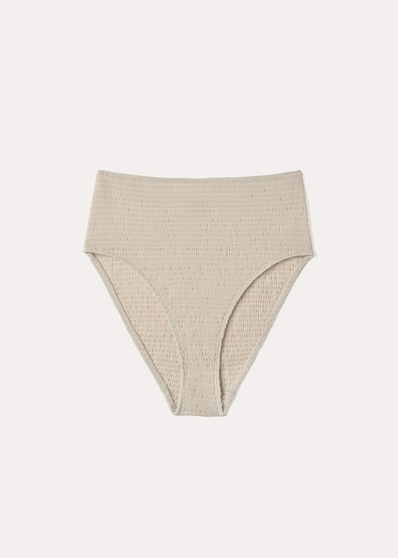 Smocked bikini bottoms overcast beige - 1
