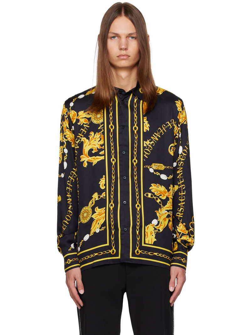 Black & Yellow Chain Couture Shirt - 1
