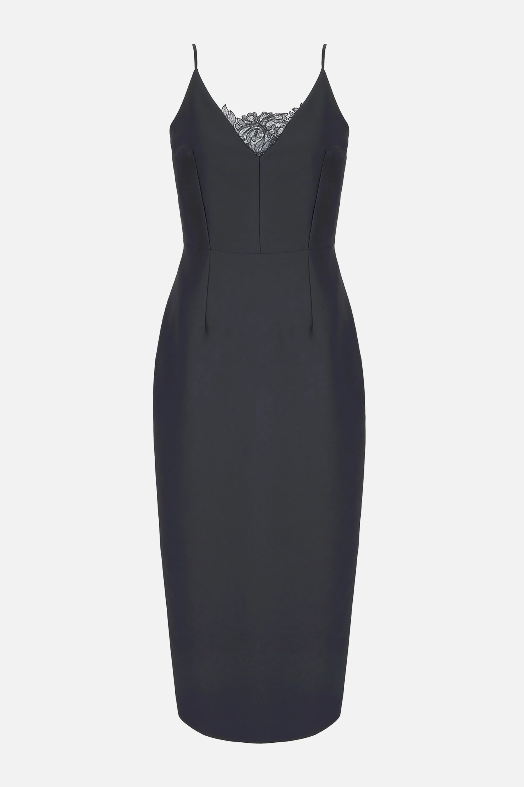 Libera Dress in Black Cloque - 1