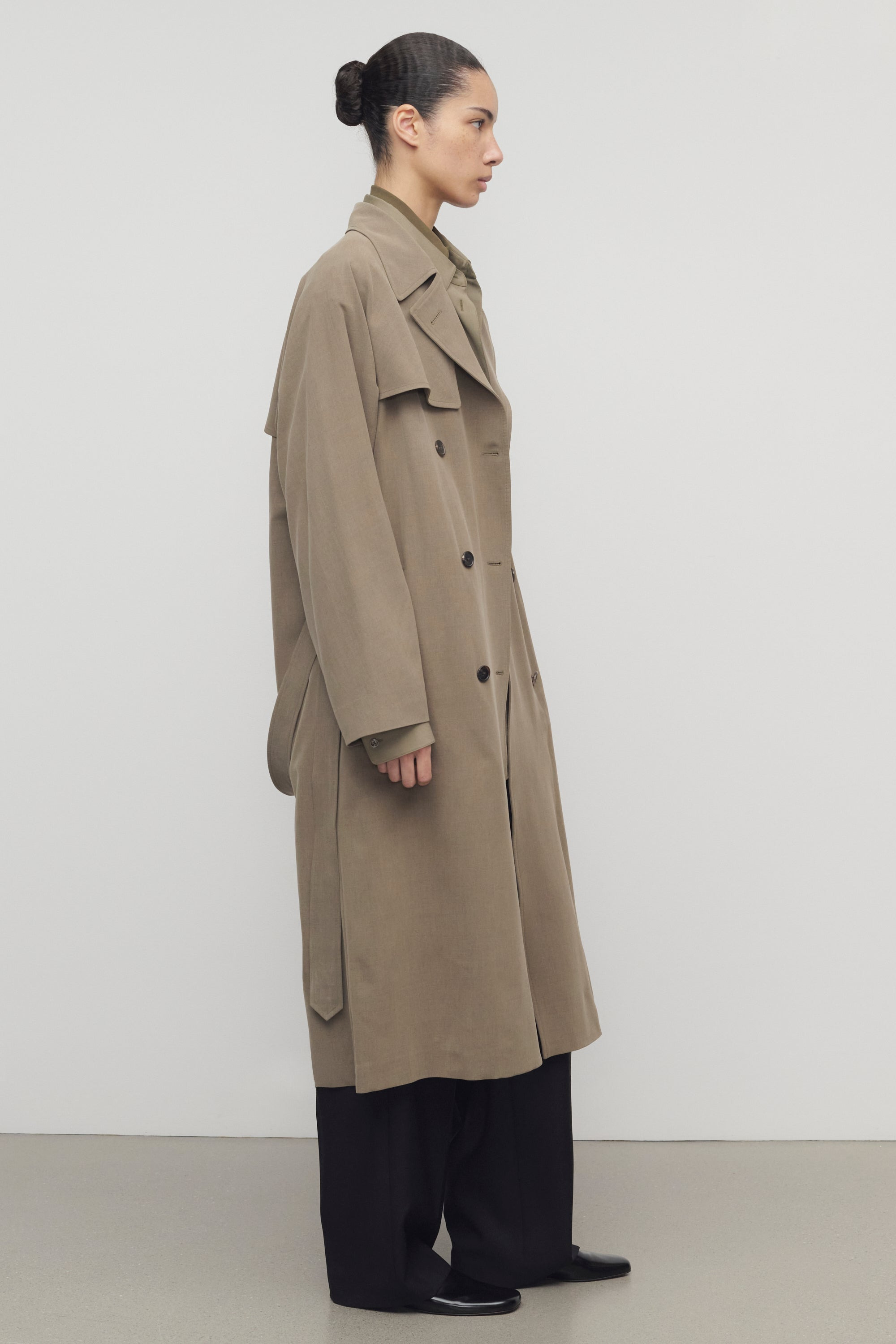 Rhydian Coat in Wool and Silk - 5