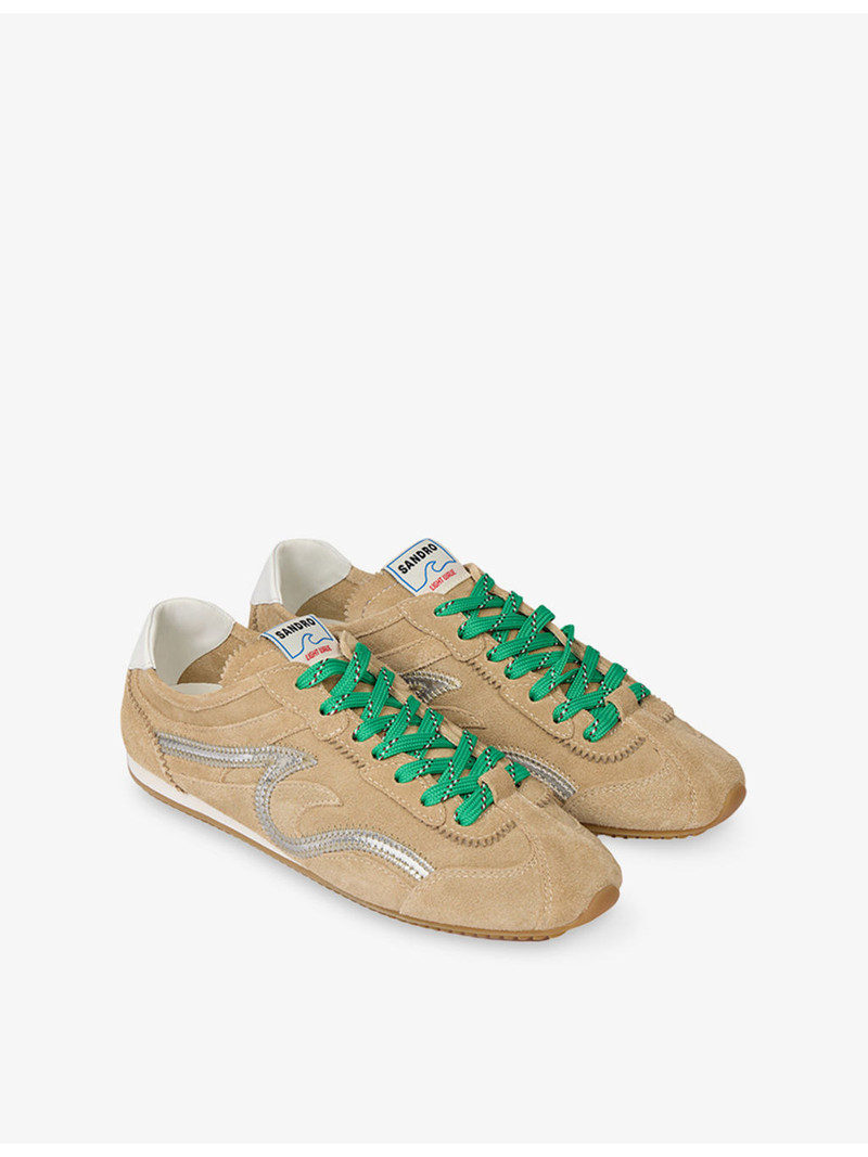 Sandro Light Wave Suede Trainers outlook
