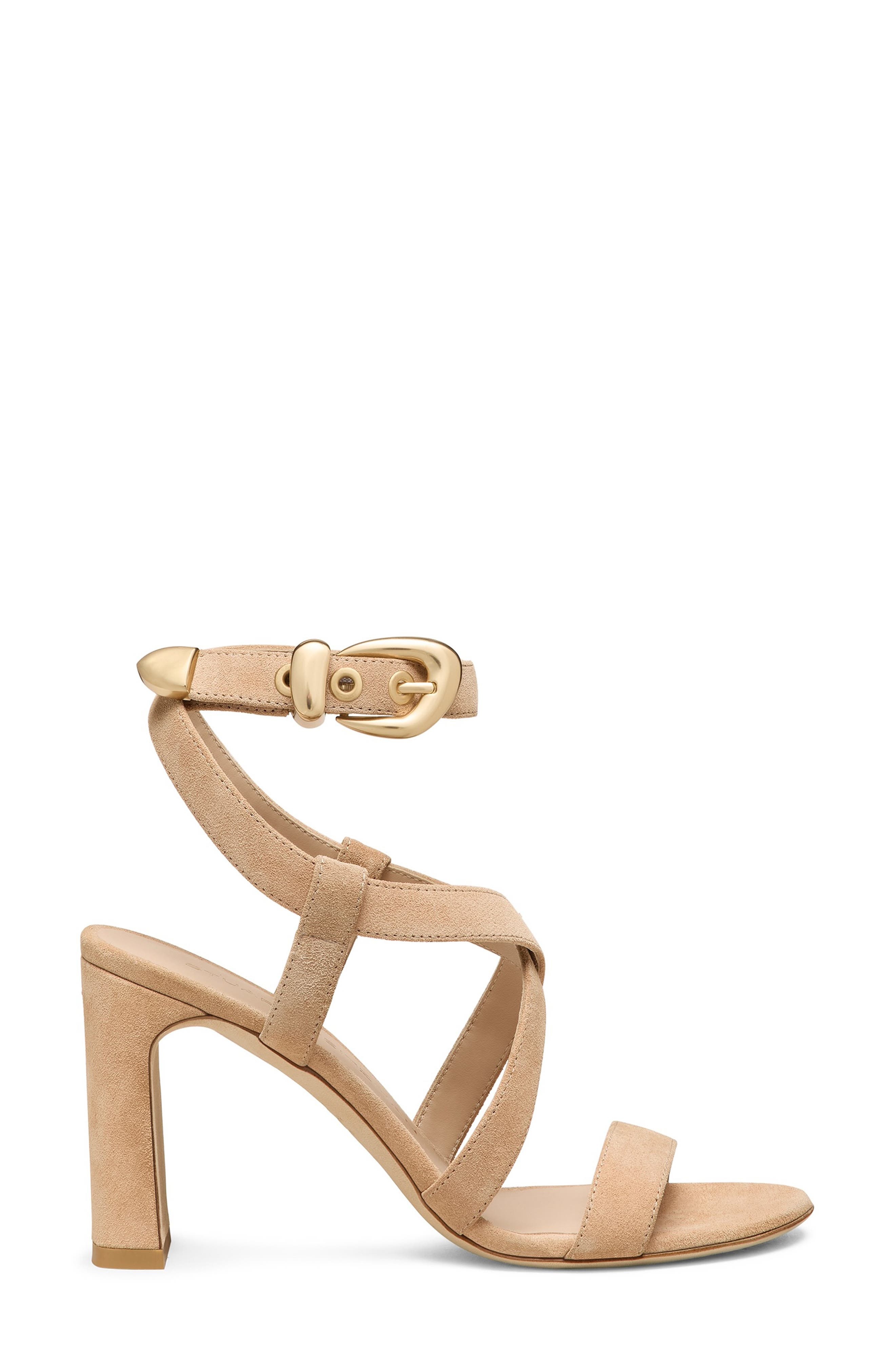 Stuart Weitzman Maven Ankle Strap Sandal in Adobe at Nordstrom - 3