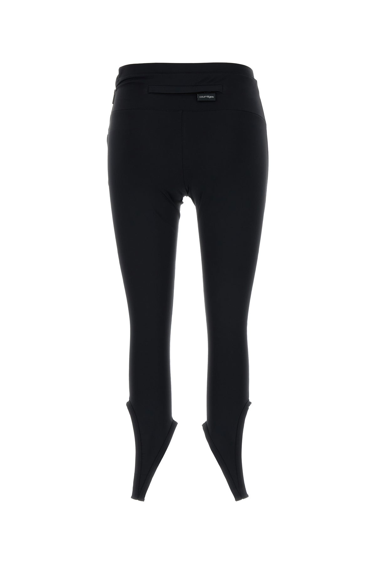 Black stretch nylon leggings - 2