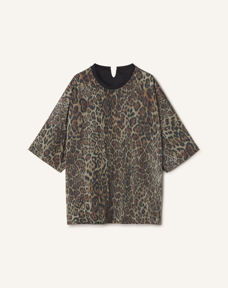 REVERSIBLE PRINTED T-SHIRT IN COTTON AND TAFFETA 1