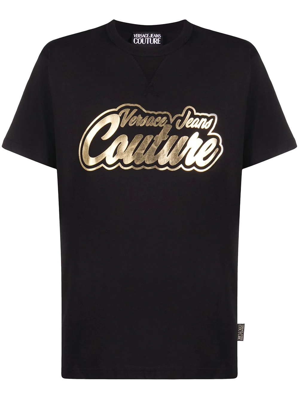 metallic logo print T-shirt - 1