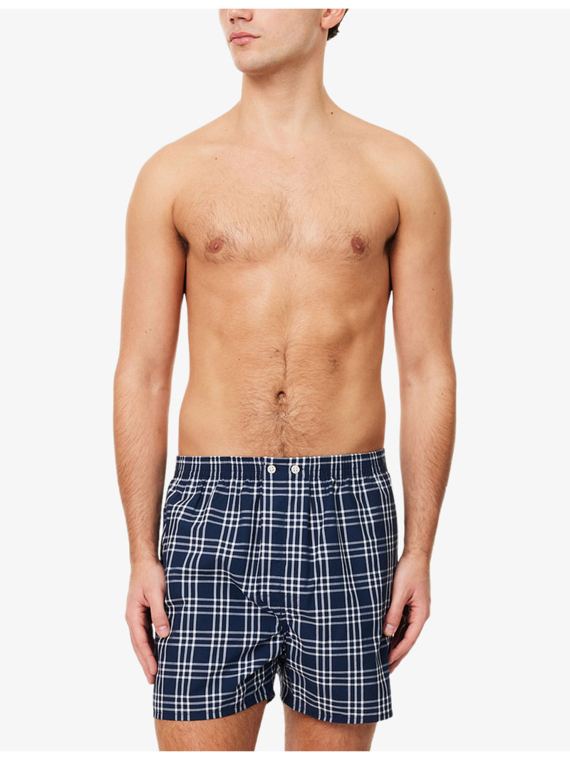 Derek Rose Barker Checked Cotton Boxer Shorts outlook