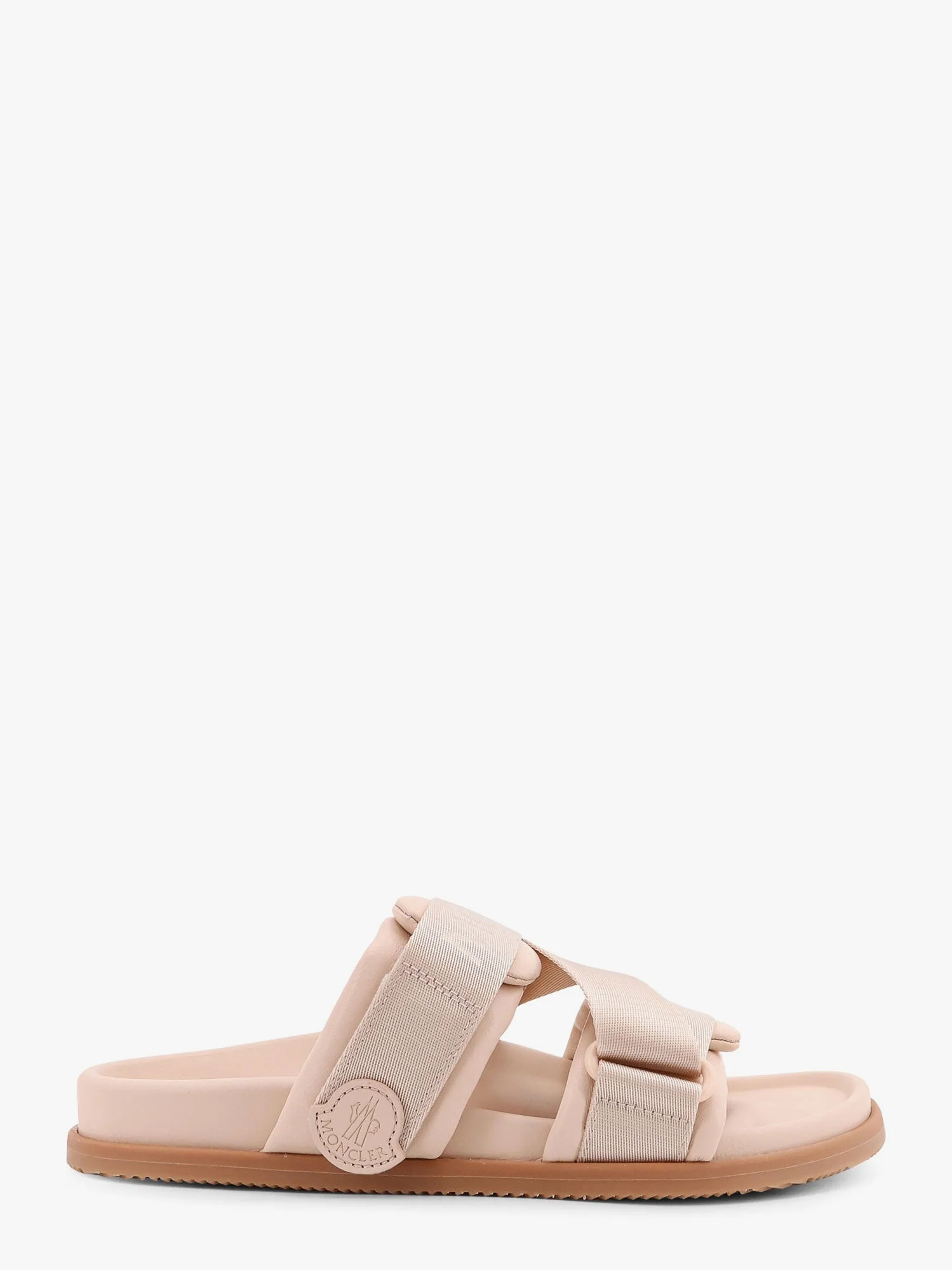 Moncler Mon Summer Leather Sandals With Nylon Details - 1