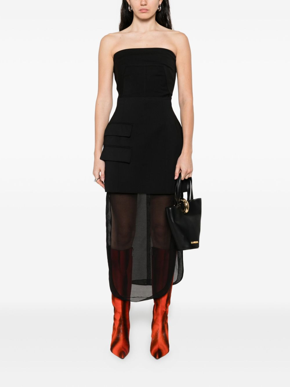 pocket-detail midi skirt - 2