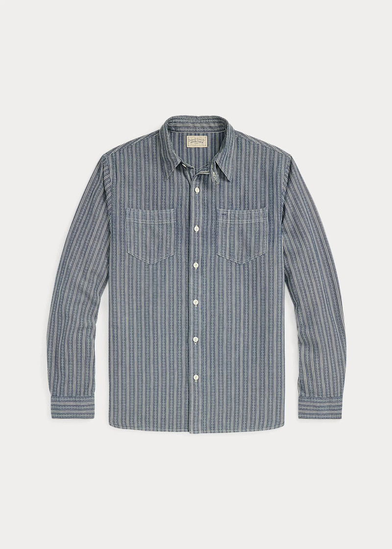 Striped Dobby-Chambray Workshirt 1