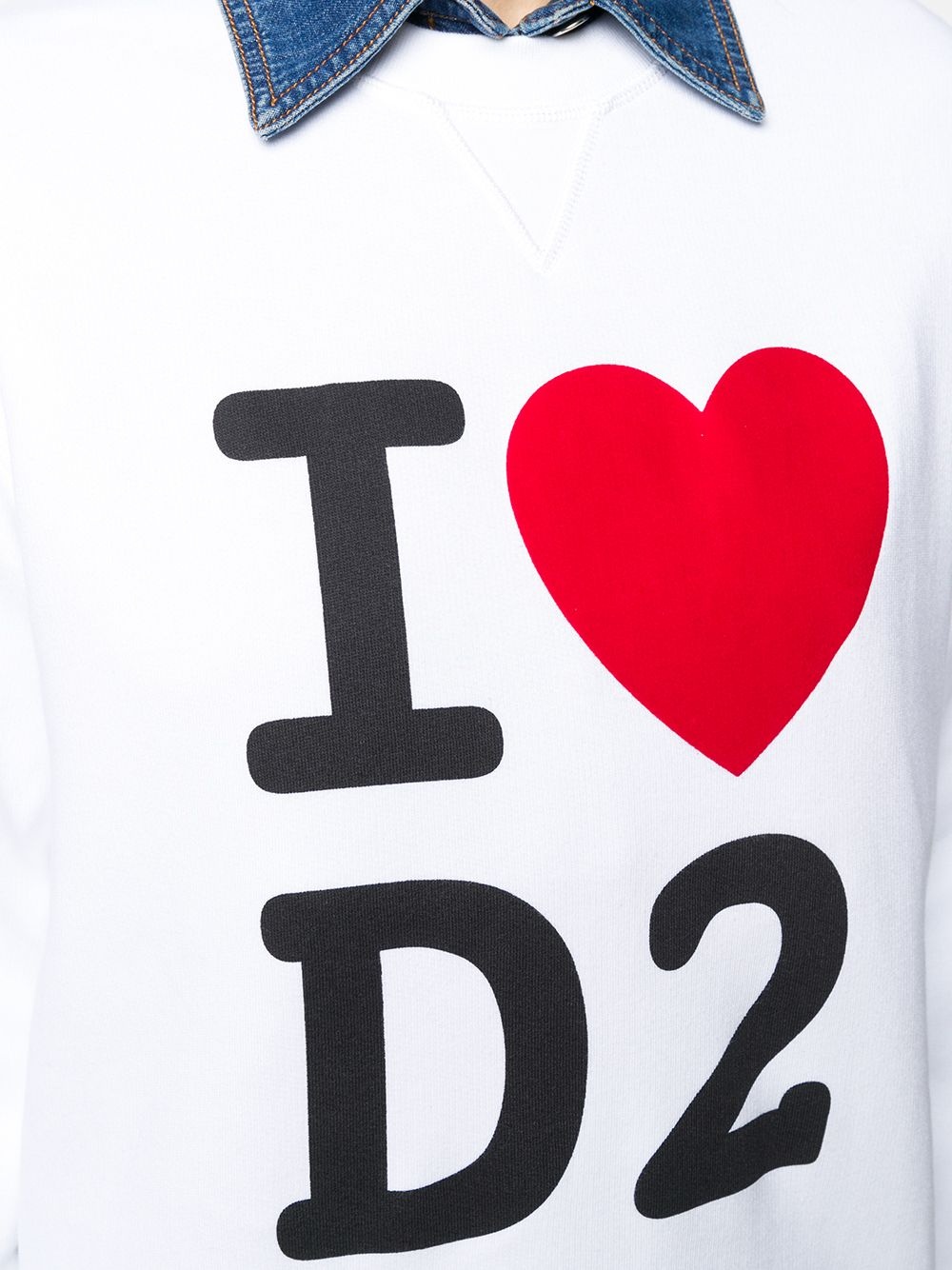 I Heart D2 print sweatshirt - 5