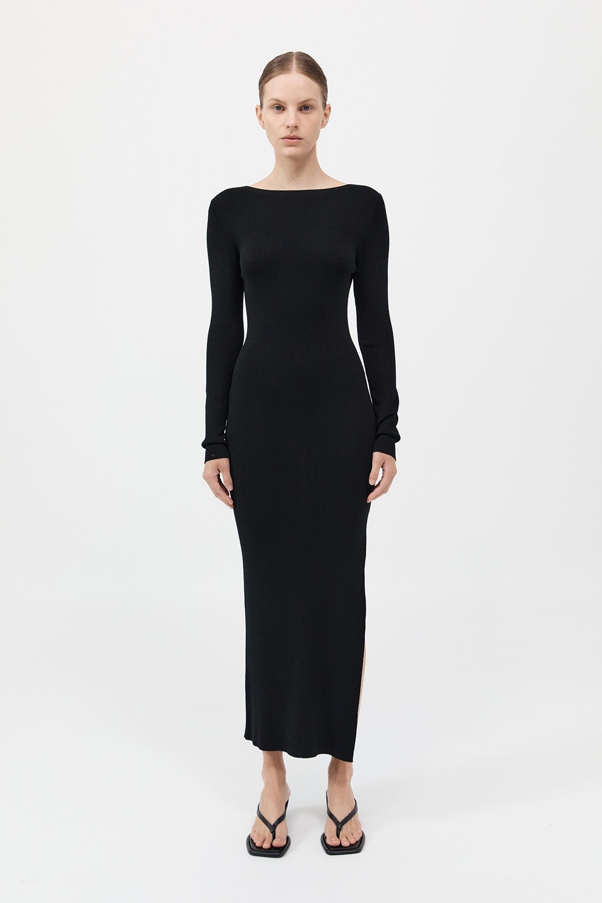 Cut Out Dress - Black - 2