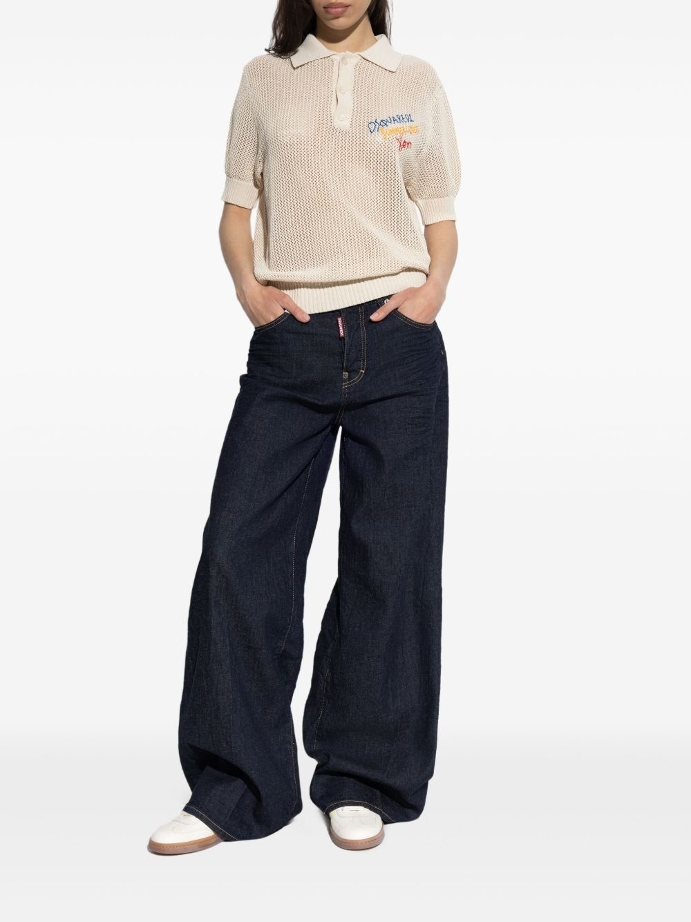 cotton polo top - 2