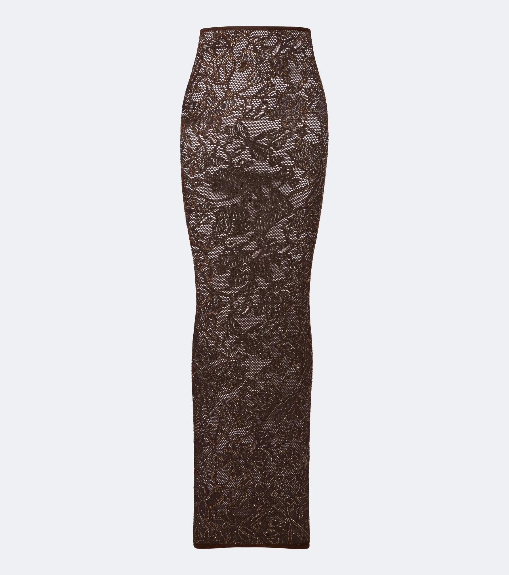 Embellished silk-blend lace maxi skirt - 1