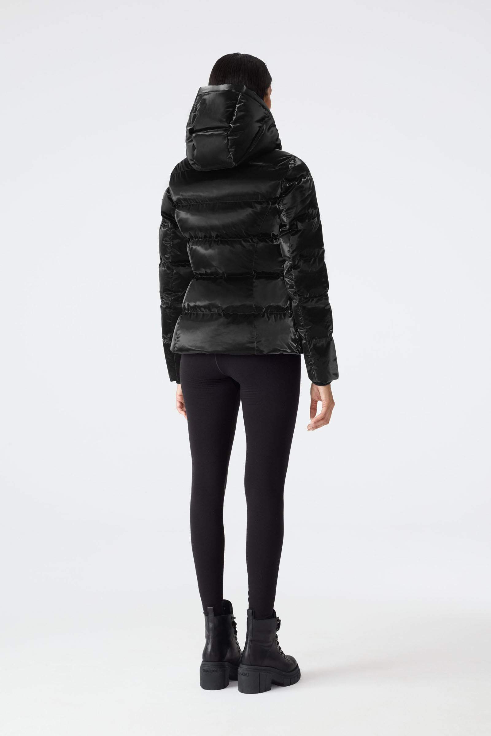 MADALYN-GLO High-Gloss Down Jacket With Removable Hood - 4