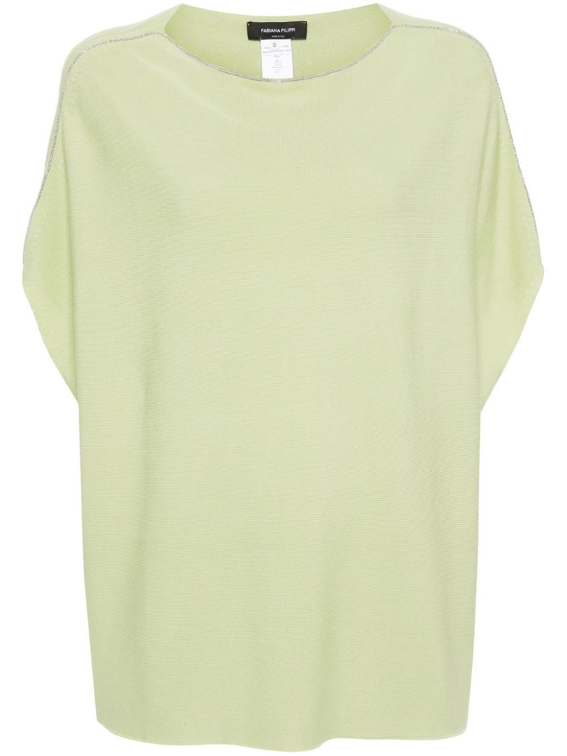 chain-detail knitted top 1