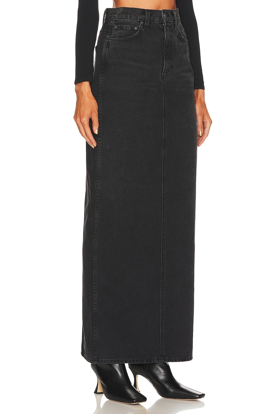 Amara Maxi Pencil Skirt with Back Slit - 2