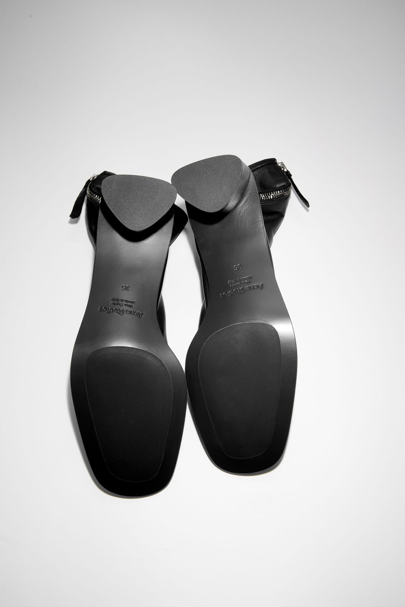 Square toe booties - Black/black 3