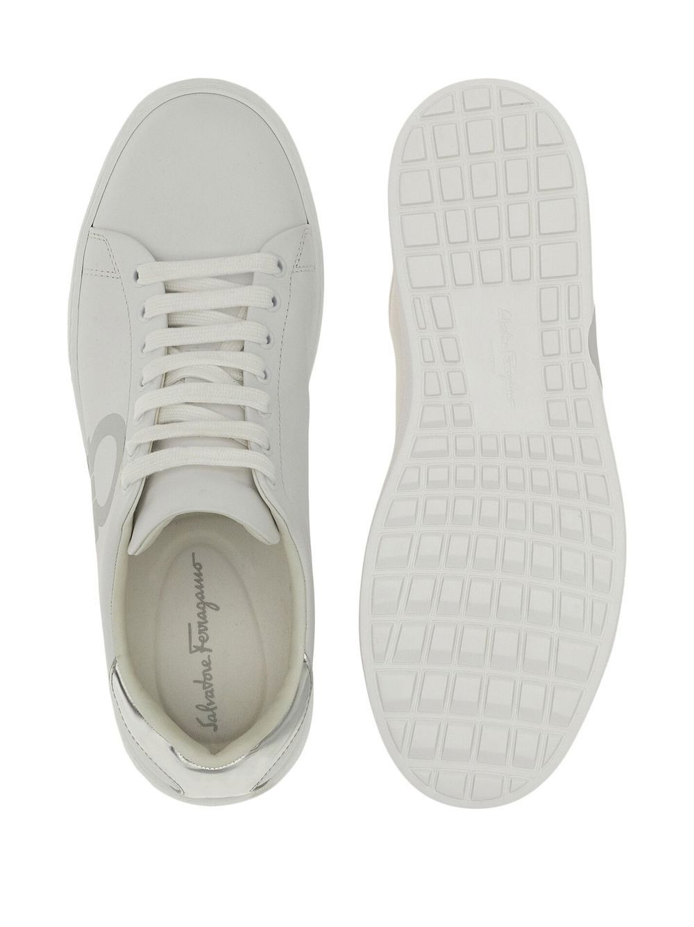 Gancini-print lace-up sneakers - 5