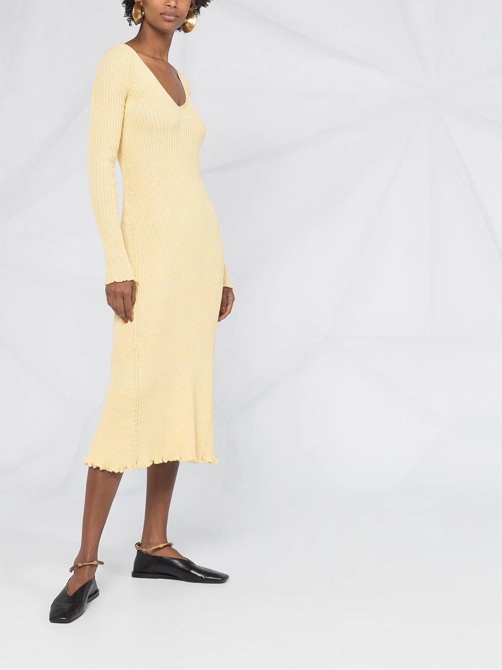 ribbed midi dress - 4