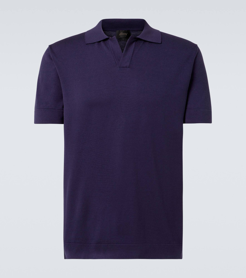 Cotton and silk polo shirt - 1