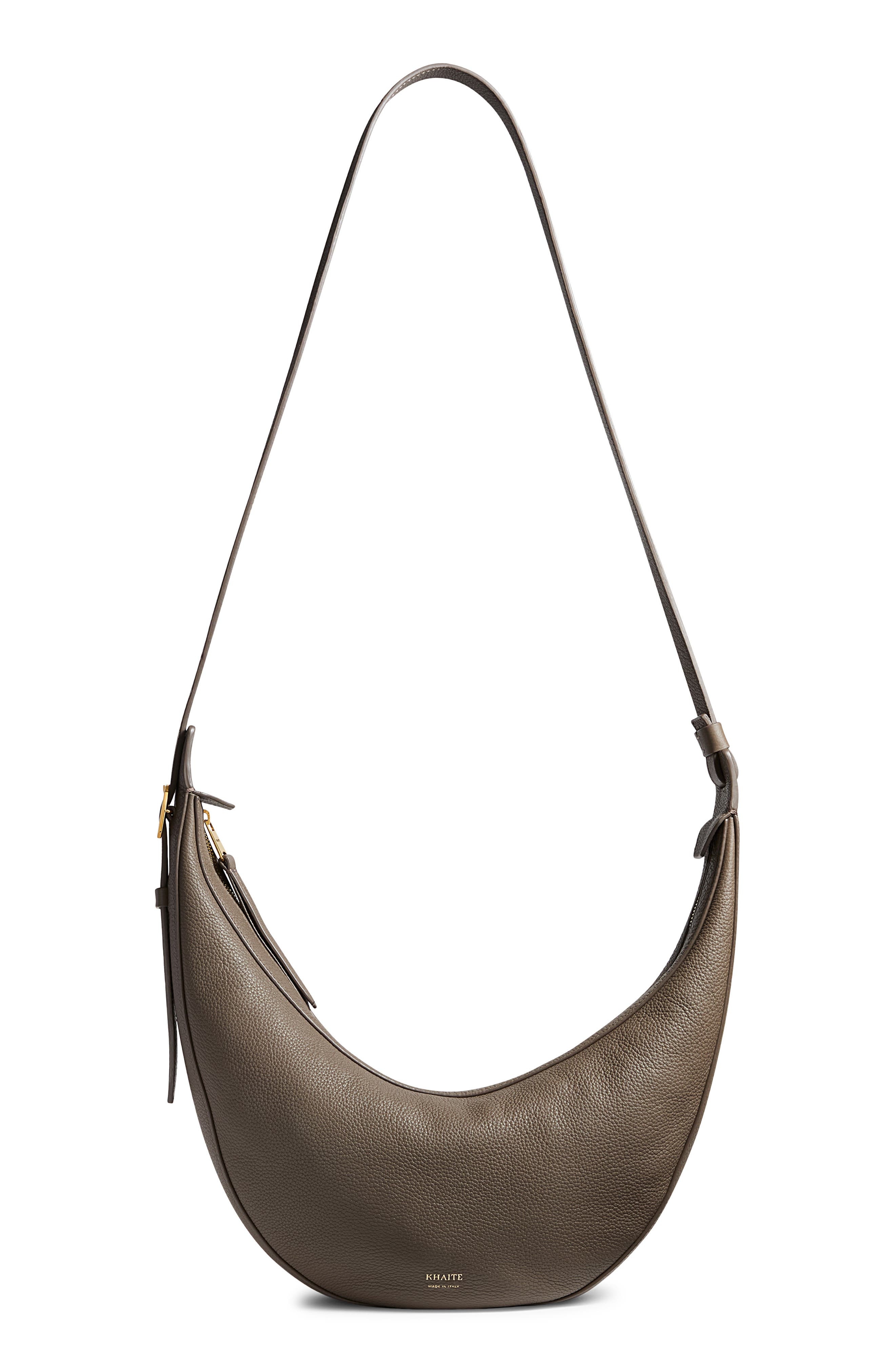 Khaite Small Augustina Suede Hobo Bag in Elephant at Nordstrom - 1