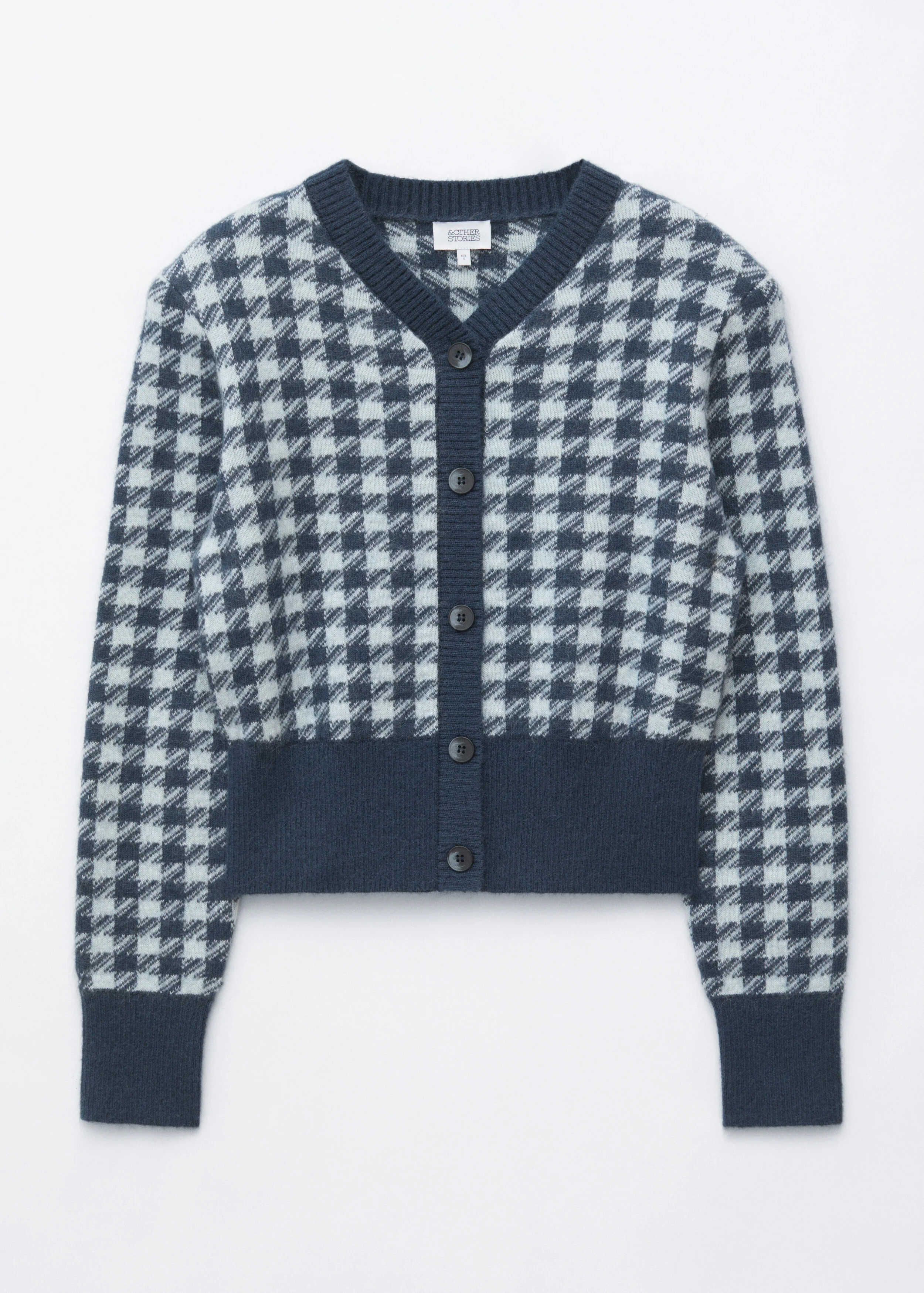 Mohair-Blend Jacquard Cardigan - 1