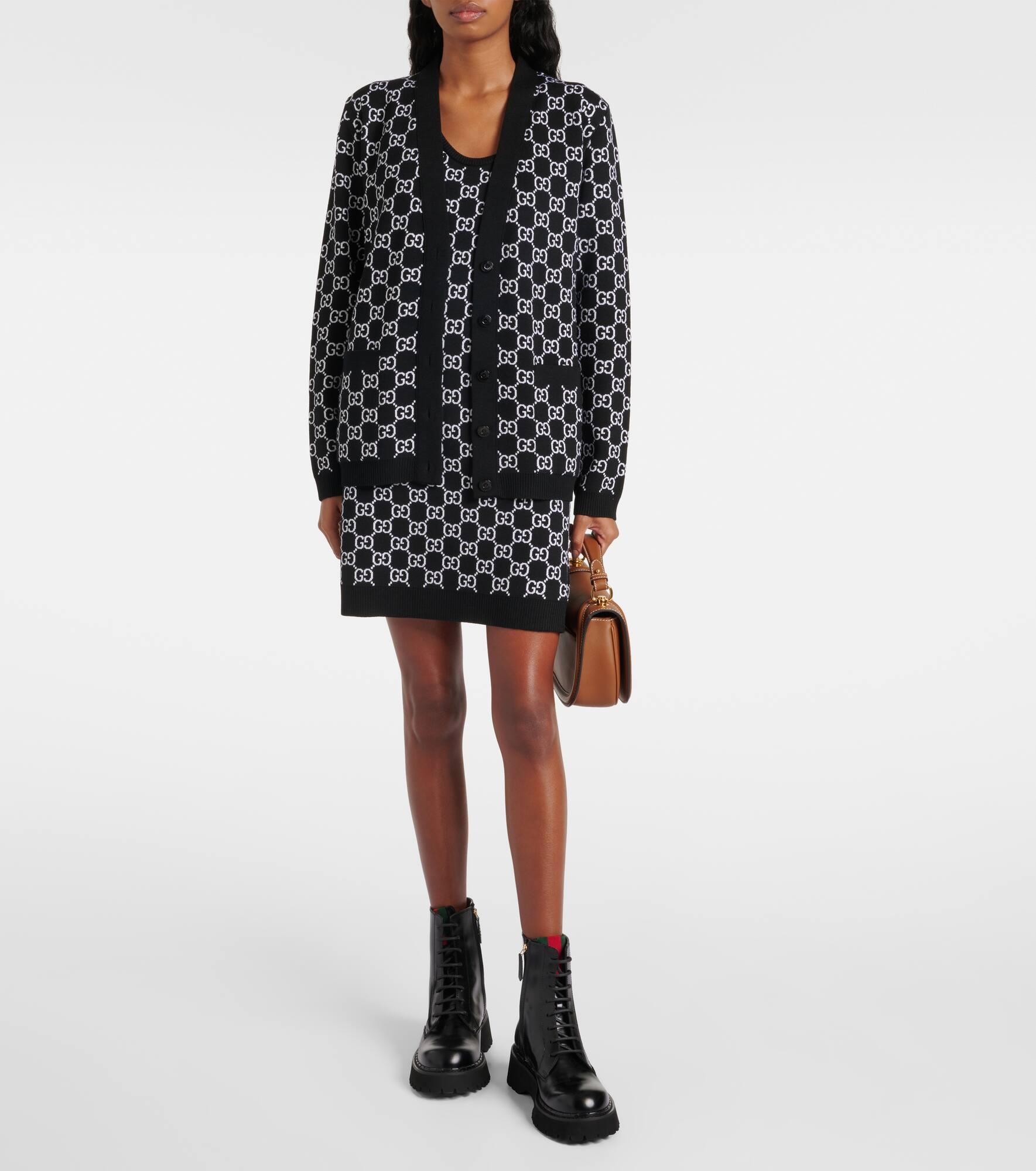 GG wool-blend jacquard minidress - 6
