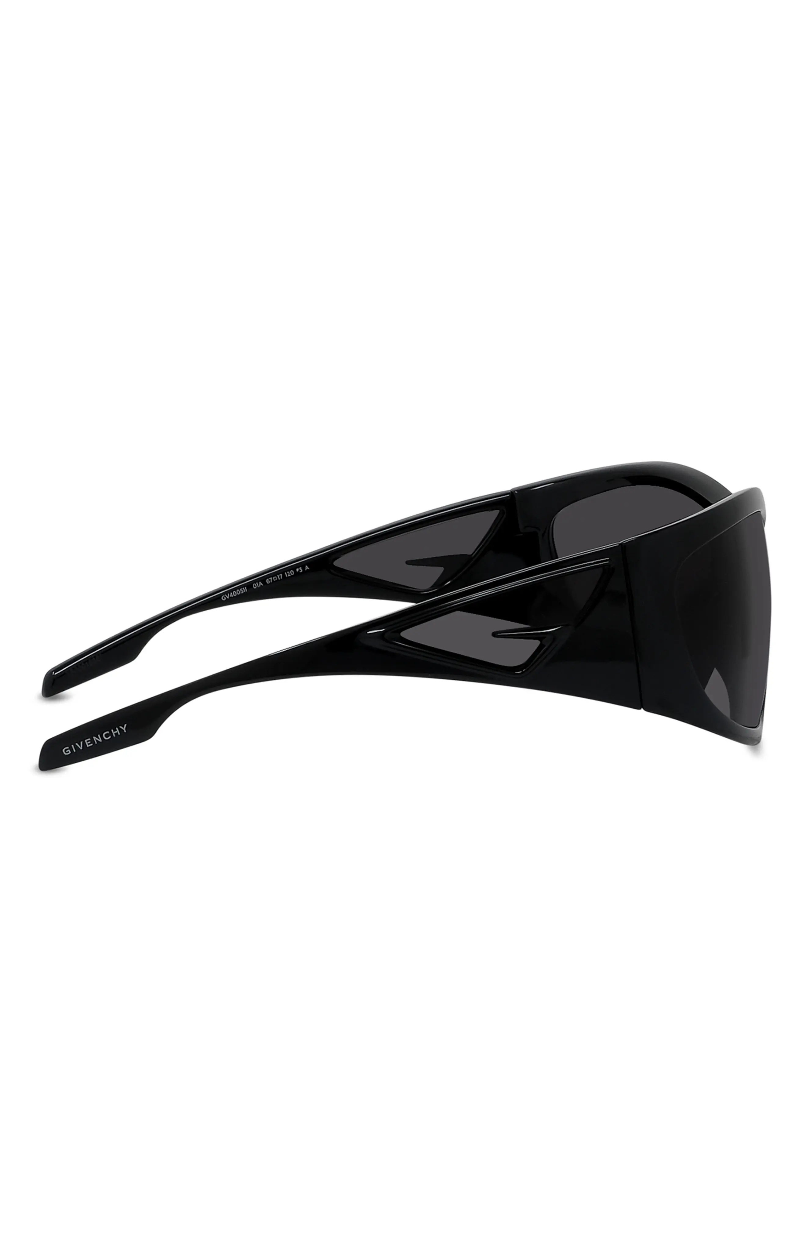 Givcut 67mm Oversize Geometric Sunglasses in Shiny Black /Smoke - 6