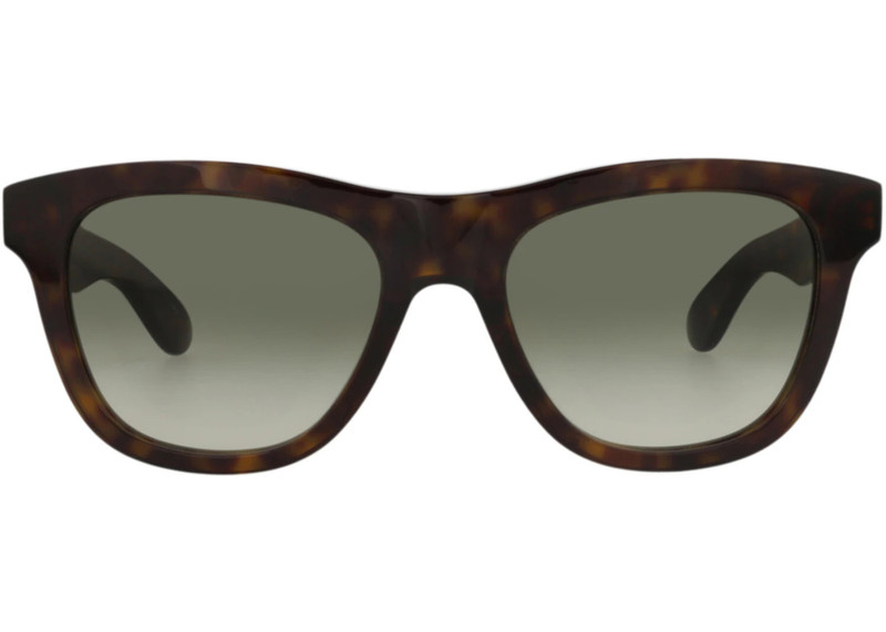 McQ Alexander McQueen Alexander McQueen Square Rectangle Sunglasses Havana Havana Green (AM0421S-30014615-002) outlook
