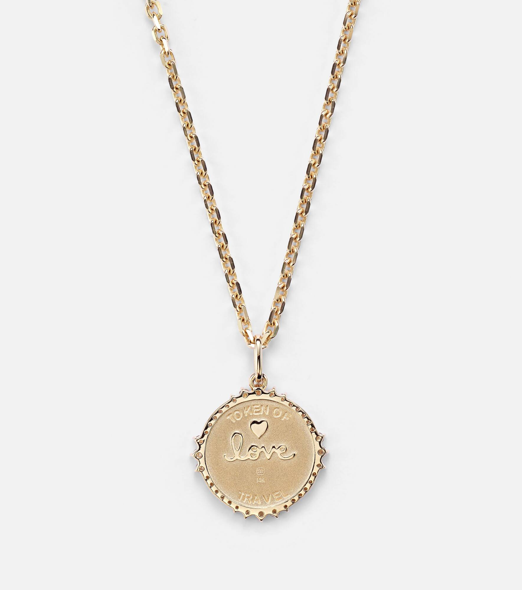 World Traveler 14kt gold pendant necklace with diamonds - 4