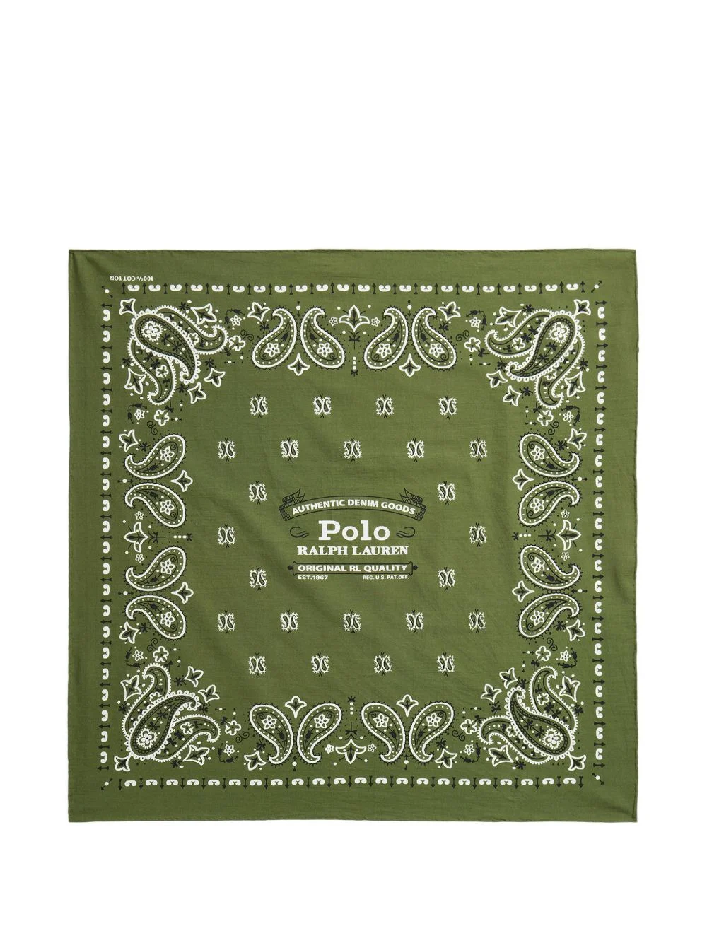 paisley-motif cotton bandanna - 1