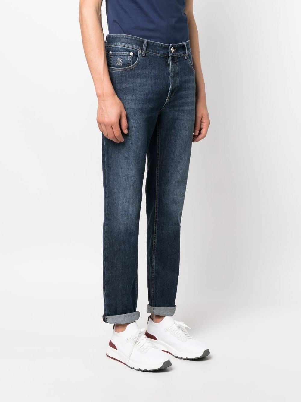 mid-rise cotton jeans - 3