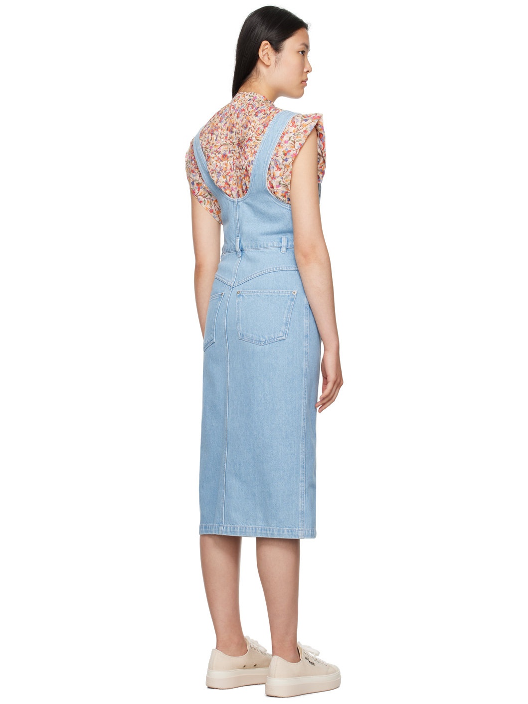 Blue Filipine Denim Midi Dress - 3