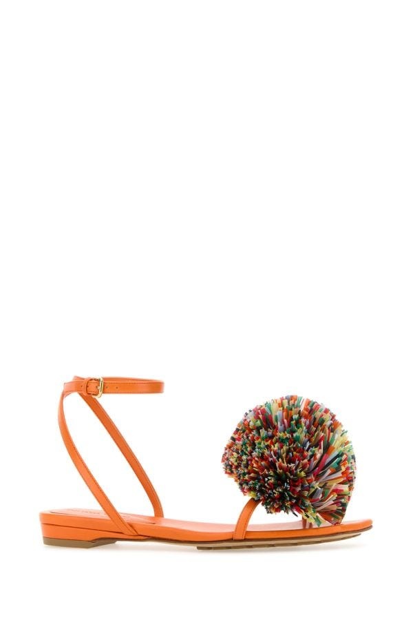 サンダル・ミュール BOTTEGA VENETA Orange Leather Adam Sandals Bottega Veneta Orange leather Adam sandals | gebnegozionline