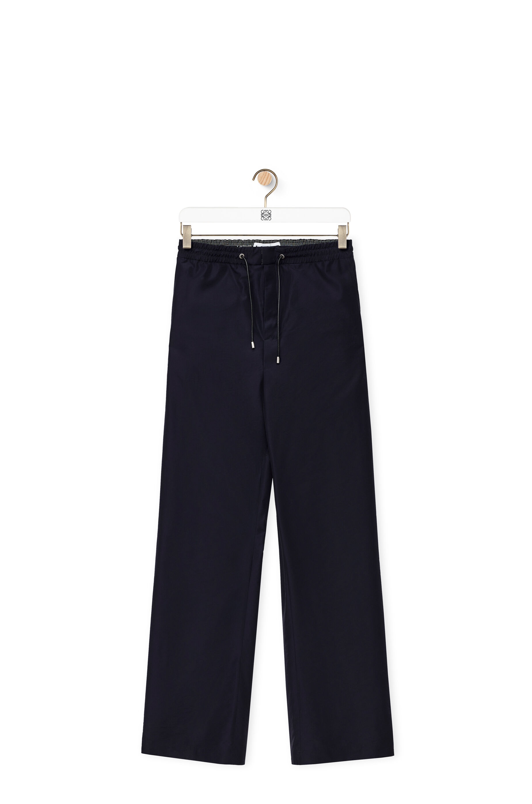 Drawstring trousers in wool and nylon - 1