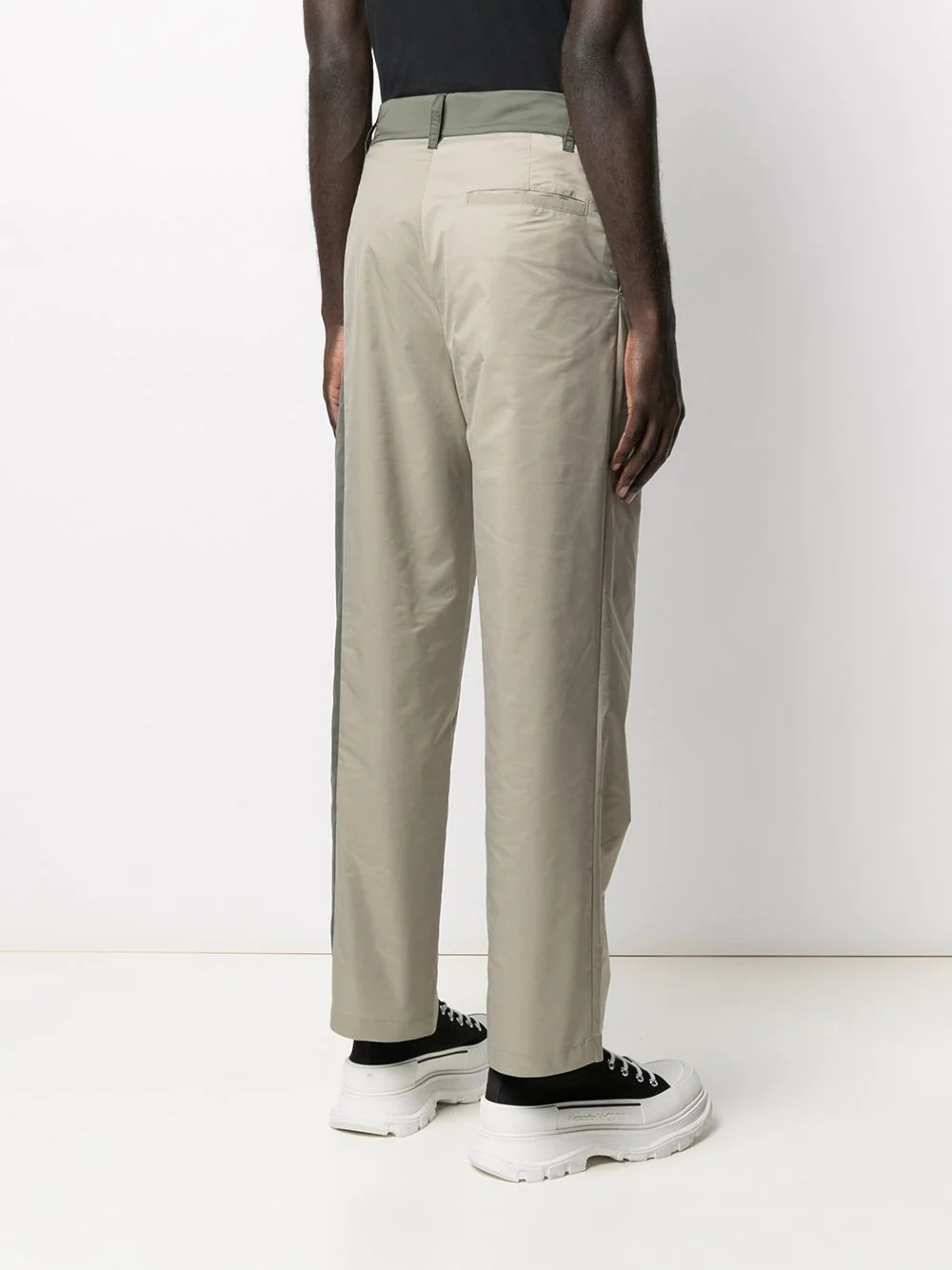 pleat-detail straight-leg trousers - 4