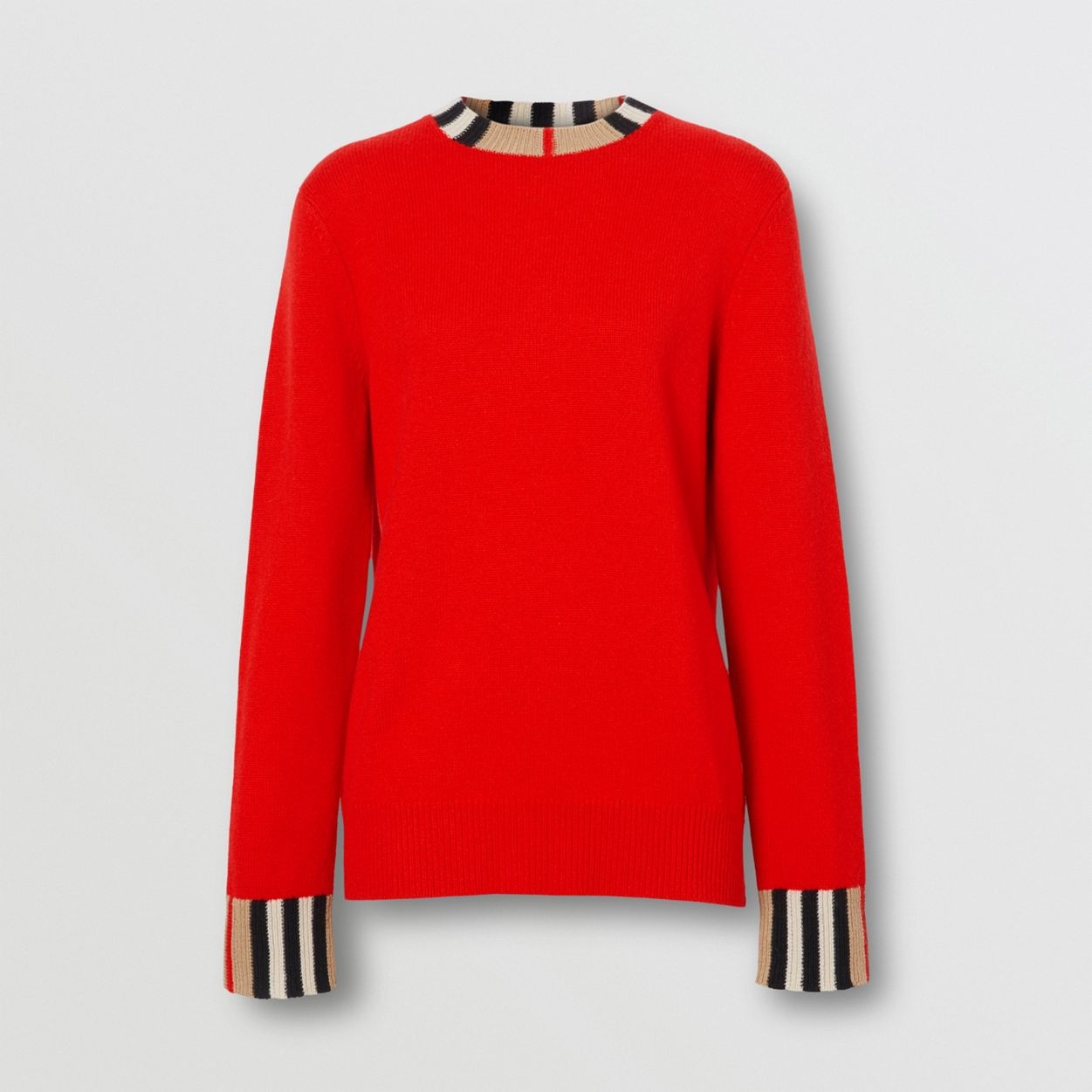 Icon Stripe Trim Cashmere Sweater - 1