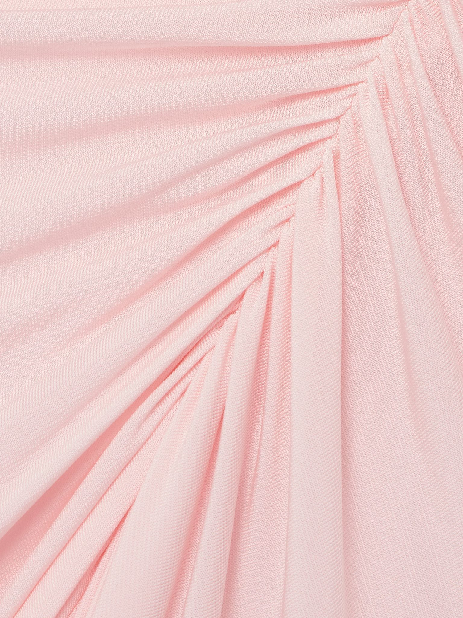 Ruched jersey mini dress Pink - 4