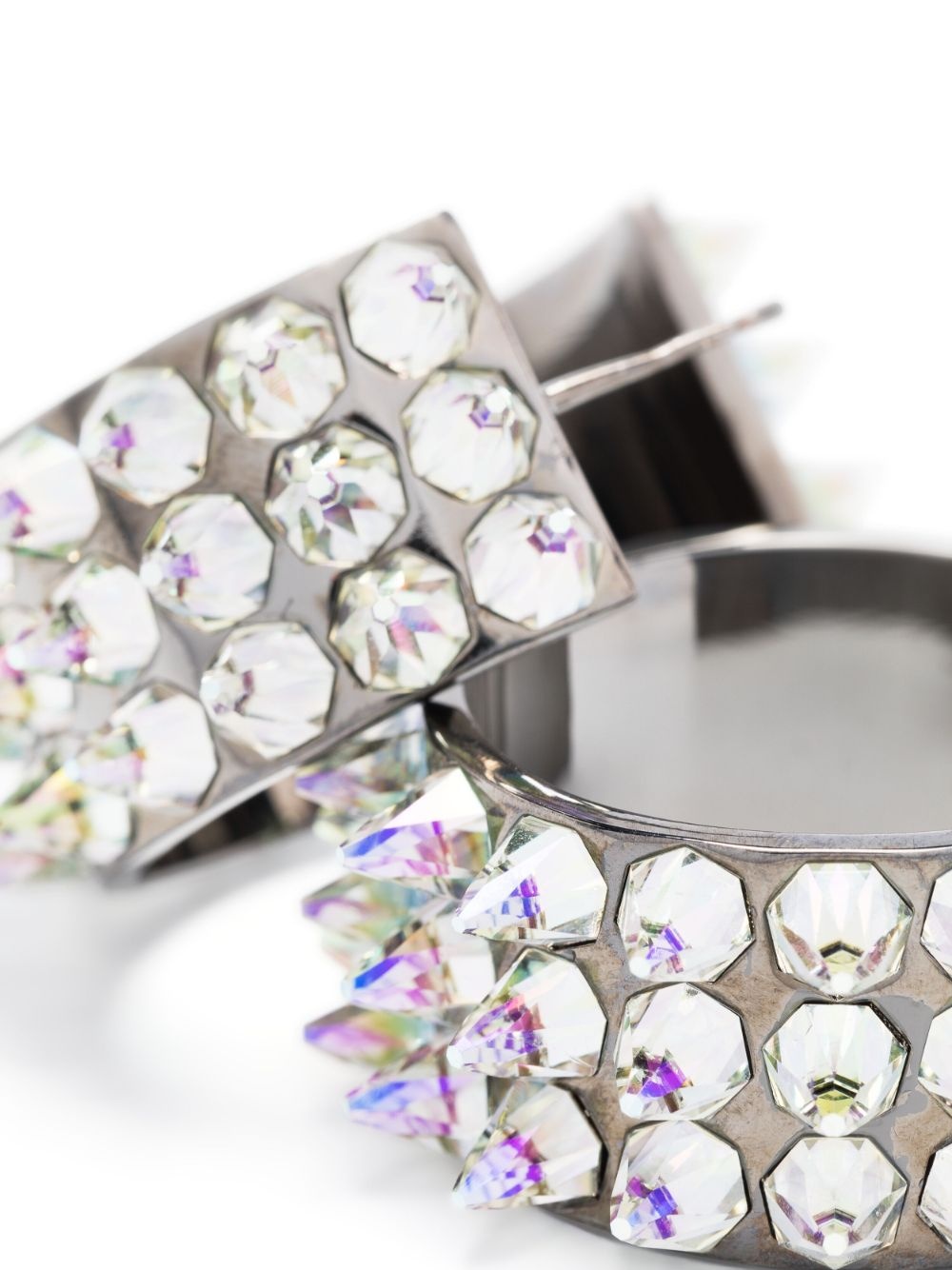 Karma crystal-embellished hoop earrings - 3