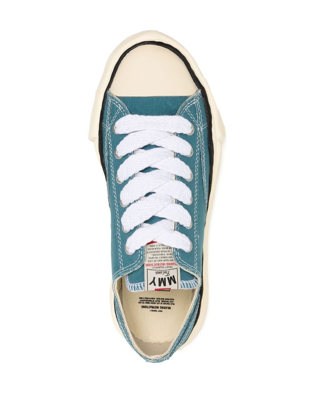 low-top canvas sneakers - 4