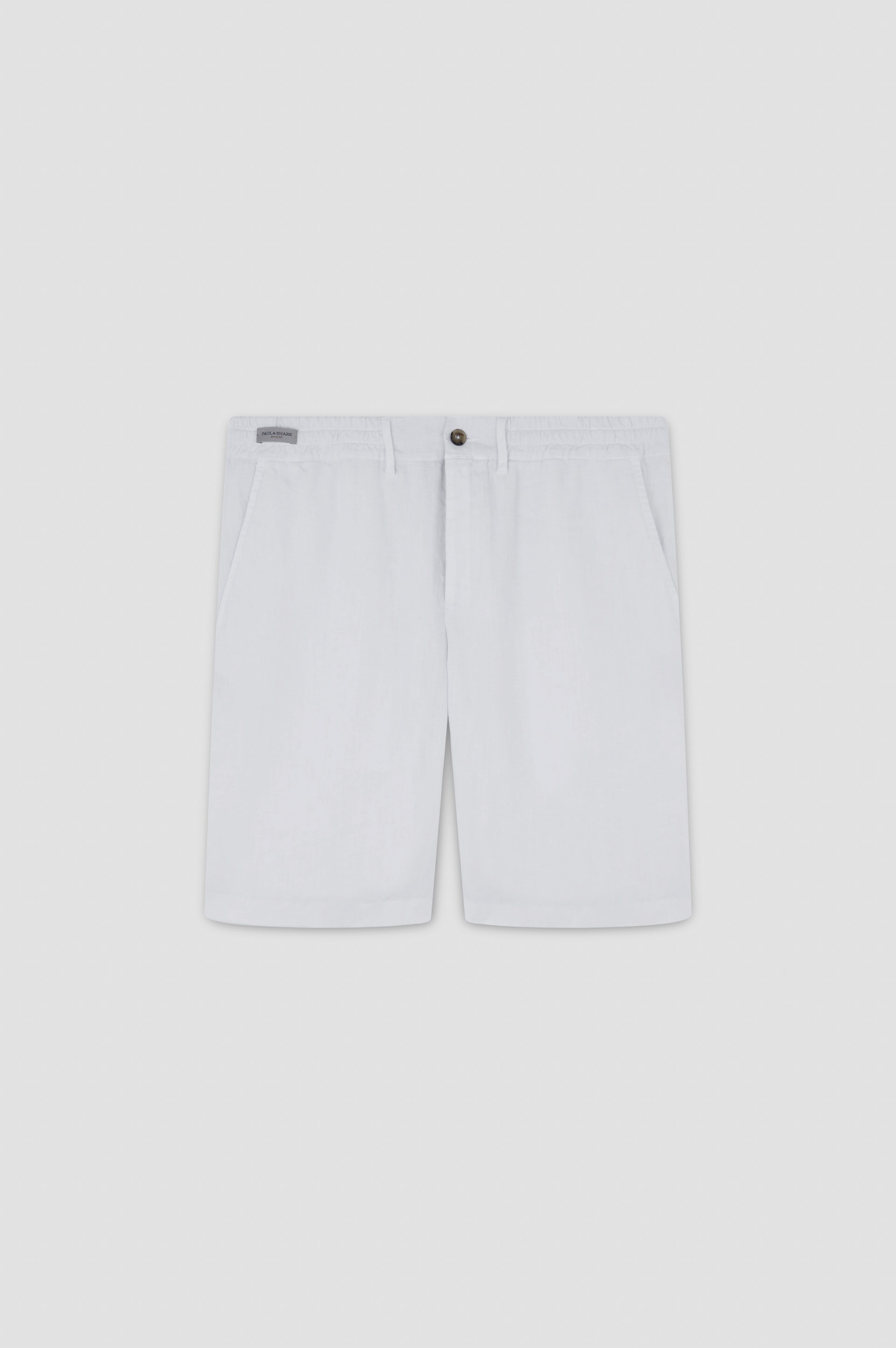 GARMENT-DYED LINEN BERMUDA - 1