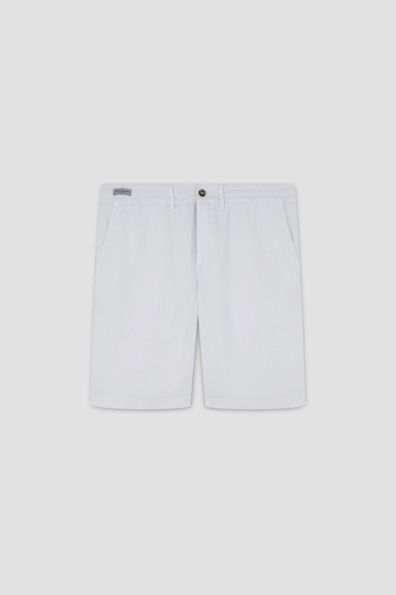 GARMENT-DYED LINEN BERMUDA 1