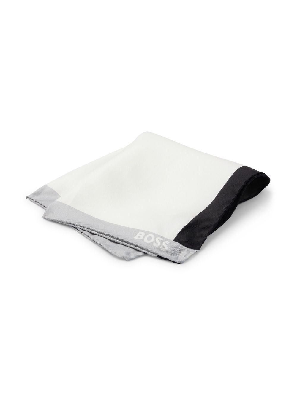 logo-print silk scarf - 2
